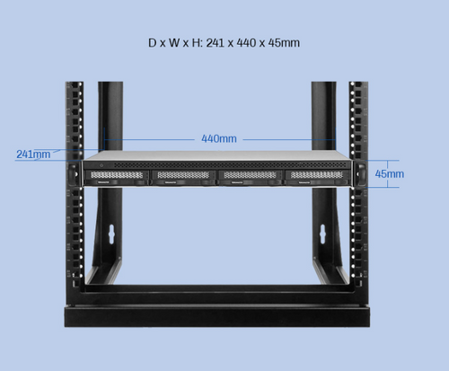 Contenitore per disco rigido montato su rack a 4 alloggiamenti D4-320U