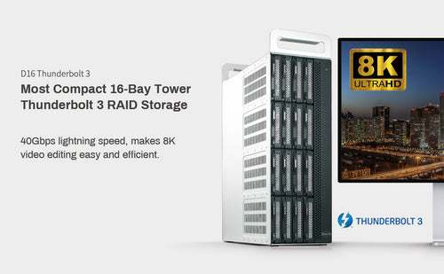 TERRAMASTER D16 Thunderbolt 3 — самый компактный профессиональный внешний RAID-накопитель для жестких дисков