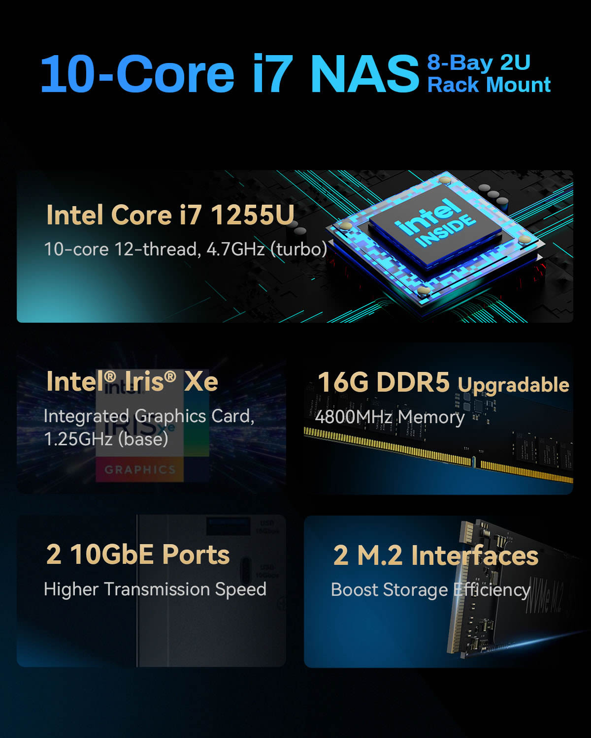 U8-500 Plus 8-Bay NAS