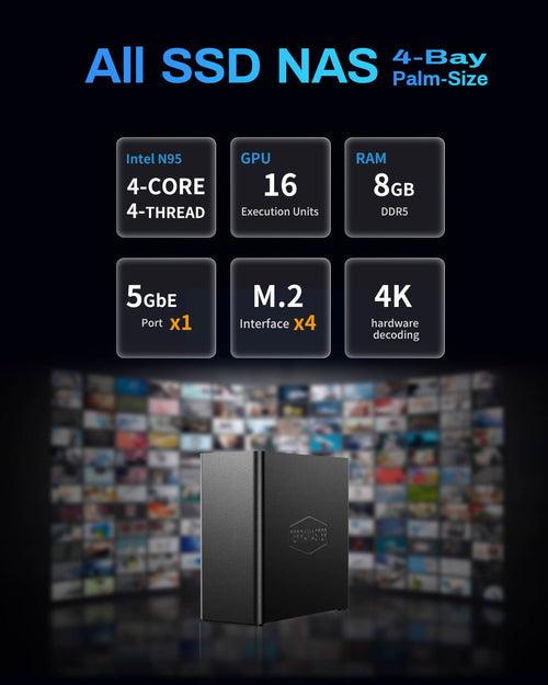 Archiviazione NAS All-Flash a 4 alloggiamenti F4 SSD