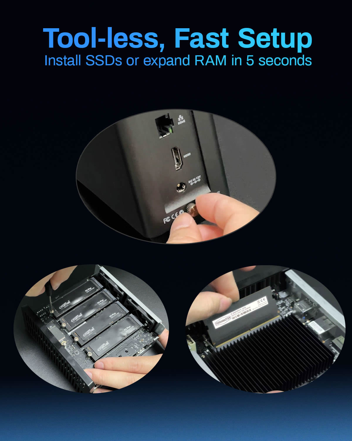 Archiviazione NAS All-Flash a 4 alloggiamenti F4 SSD