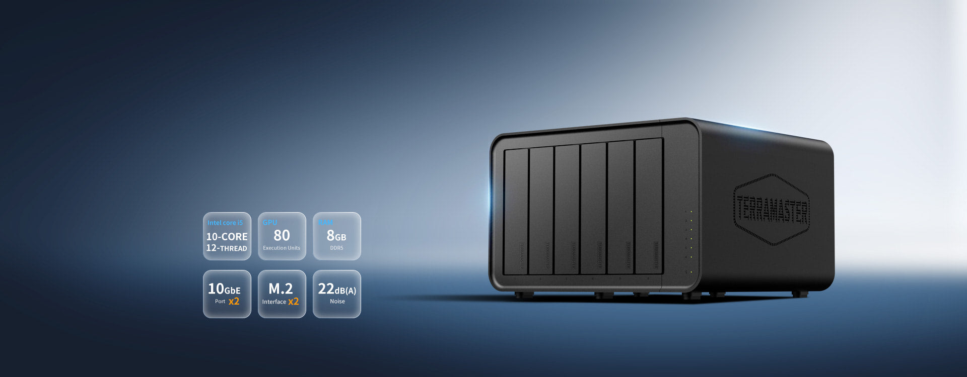 Terramaster F6-424 Max 6Bay Dual 10GbE Ports NAS Storage