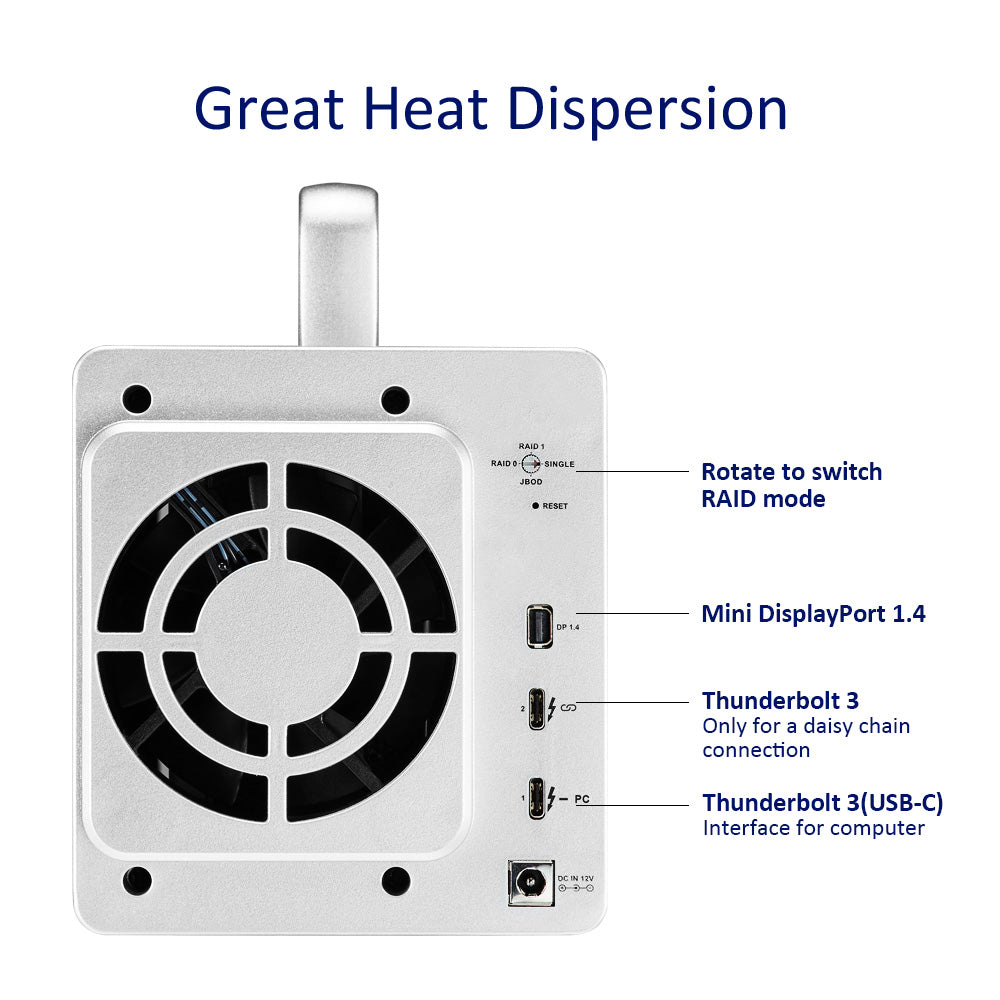 TERRAMASTER TD2 Thunderbolt 3 2-Bay External Hard Drive Enclosure